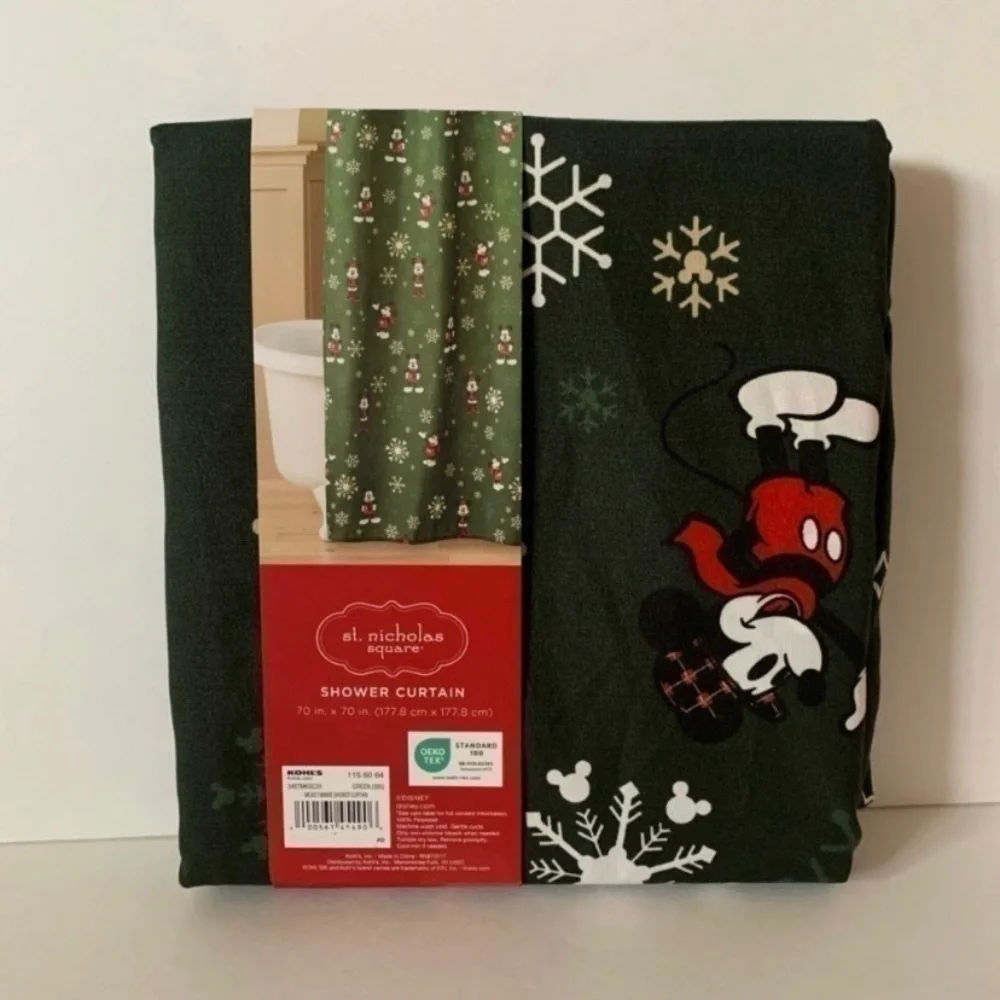 NWT. ST. NICHOLAS SQUARE Mickey & Minnie Shower Curtain